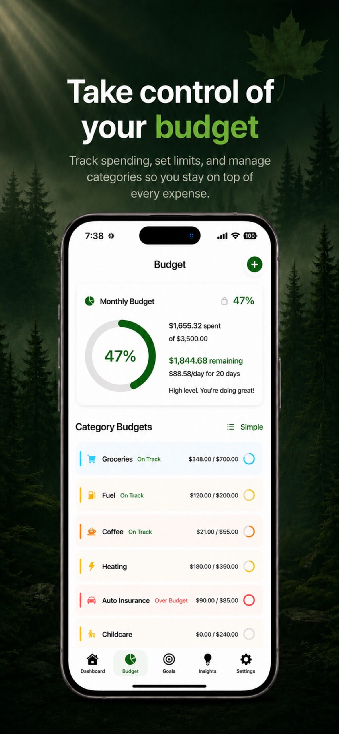 Moosey insights screen